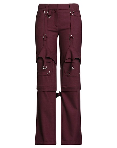 OFF-WHITE™ Casual pants Burgundy 53% Polyester, 43% Virgin Wool, 4% Elastane