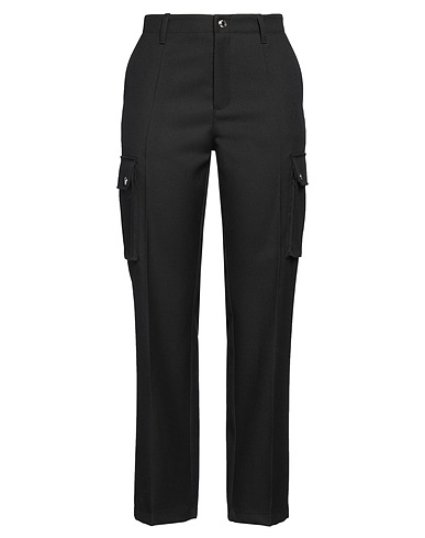 VERSACE Cargo Black 100% Virgin Wool, Calfskin