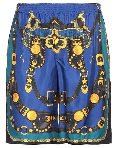 VERSACE Shorts et Bermudas Bleu 100% Soie