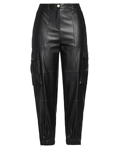 PINKO Cargo Black 100% Polyester, Polyurethane coated