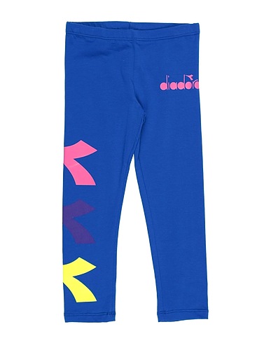 DIADORA Gym leggings Bright blue 90% Cotton, 10% Elastane