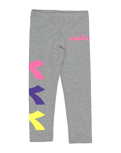 DIADORA Gym leggings Grey 90% Cotton, 10% Elastane