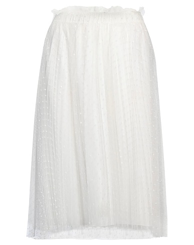 REDValentino Midi skirt White 100% Polyester