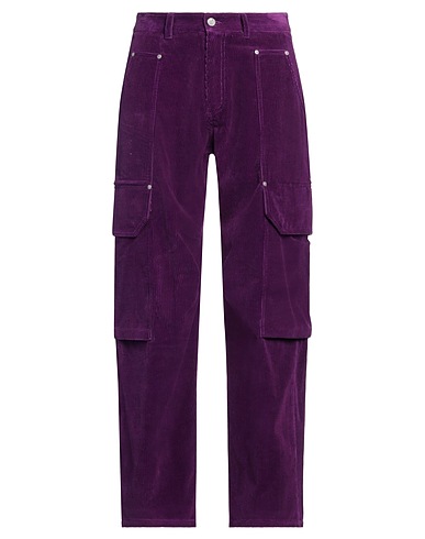 PALM ANGELS Casual trouser Purple 100% Cotton