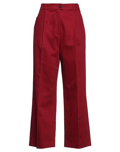 AGNONA Casual trouser Burgundy 97% Cotton, 3% Elastane