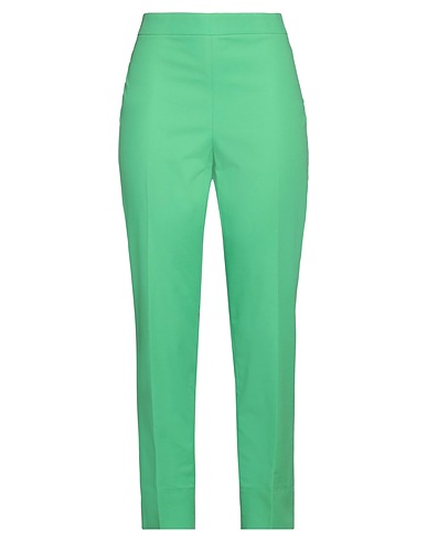 BOUTIQUE MOSCHINO Casual pants Light green 96% Cotton, 4% Elastane