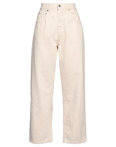 GRIFONI BOTTOMWEAR Cream 100% Cotton