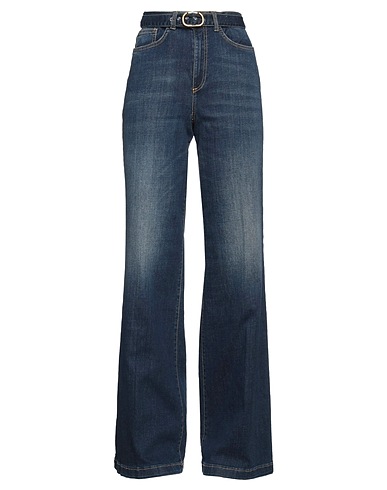 TWINSET Denim trousers Blue 98% Cotton, 2% Elastane