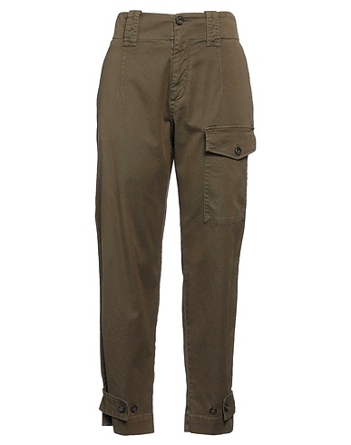 PINKO Casual pants Military green 97% Cotton, 3% Elastane