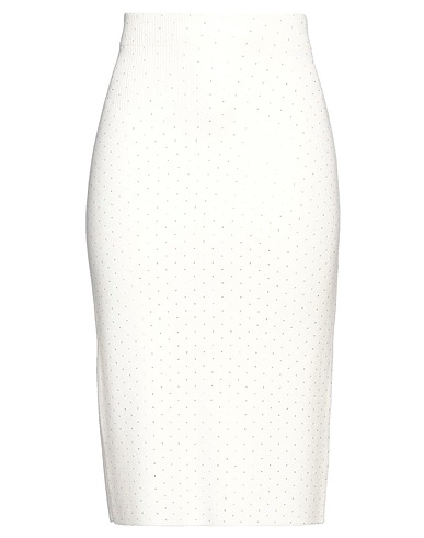 SIMONA CORSELLINI Midi skirt Off white 50% Virgin Wool, 50% Acrylic