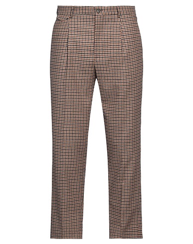 MANUEL RITZ Casual pants Brown 68% Virgin Wool, 30% Polyester, 2% Elastane
