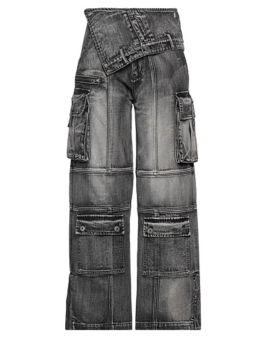 MARRKNULL Pantaloni jeans Nero 90% Cotone, 10% Poliestere