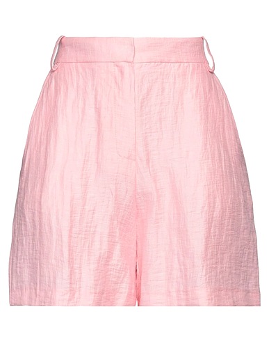 KAOS JEANS Shorts & Bermuda Pink 92% Linen, 8% Polyamide