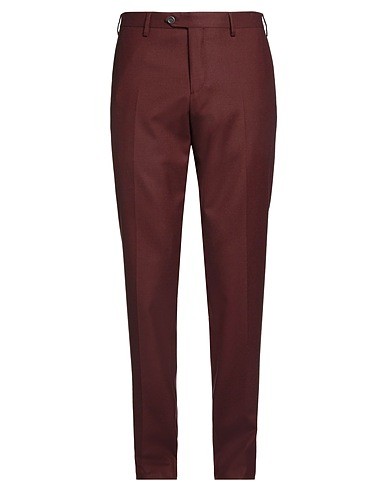 LARDINI Casual trouser Chocolate brown 98% Wool, 2% Elastane