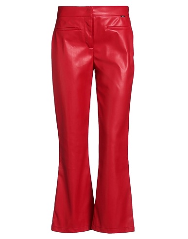 LIU •JO Pantalone Rosso 100% Poliestere, Resina poliuretanica