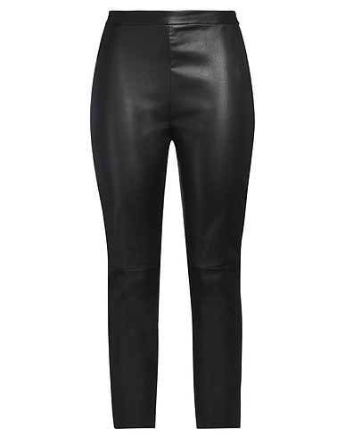 SWORD 6.6.44 Casual trouser Black 100% Leather