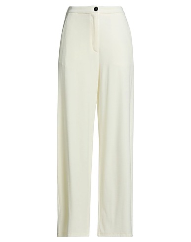 FORTE_FORTE Casual pants Ivory 80% Cotton, 20% Polyester