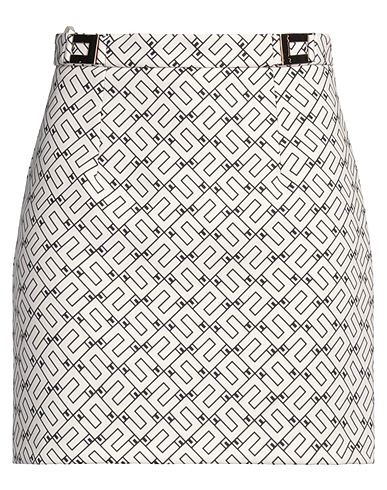 ELISABETTA FRANCHI Minirock Cremeweiß 95% Polyester, 5% Elastan