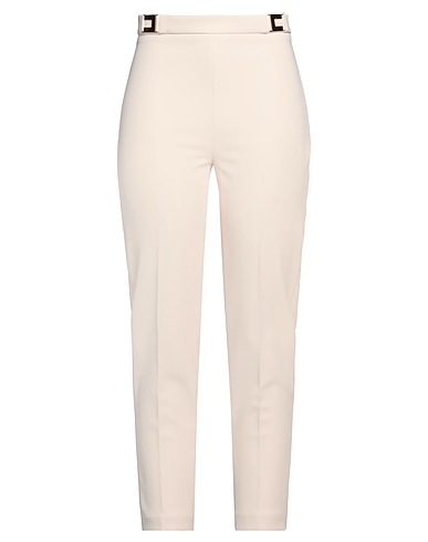 ELISABETTA FRANCHI Pantalone Avorio 96% Poliestere, 4% Elastan