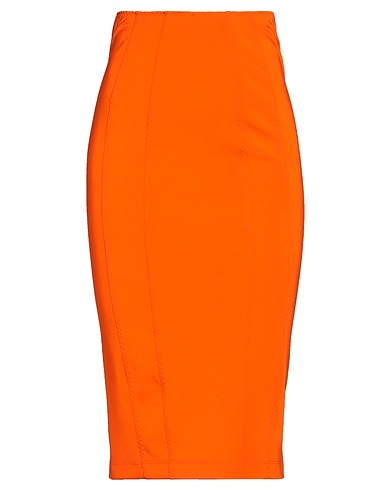 PINKO Midi skirt Orange 49% Polyamide, 44% Viscose, 7% Elastane