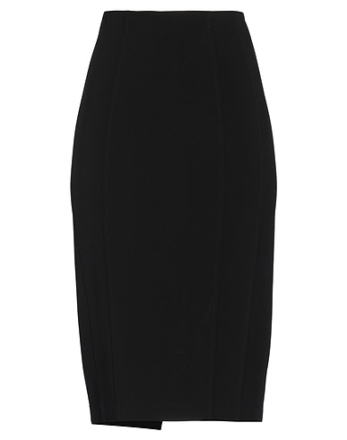 PINKO Midi skirt NERO 50% Viscose, 42% Polyamide, 8% Elastane