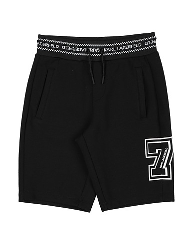 KARL LAGERFELD Shorts & Bermudas Schwarz 50% Polyester, 45% Baumwolle, 5% Elastan