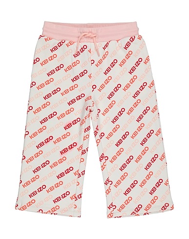 KENZO KIDS Casual trouser White 100% Cotton