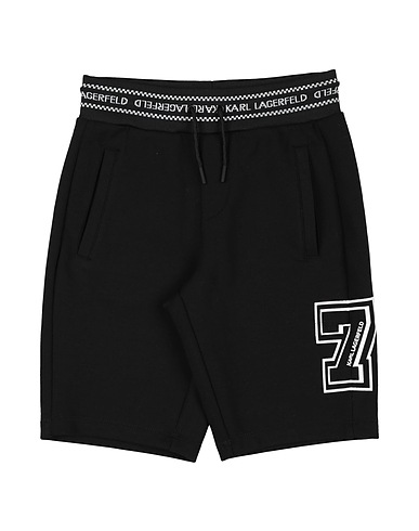 KARL LAGERFELD Shorts & Bermudas Schwarz 50% Polyester, 45% Baumwolle, 5% Elastan
