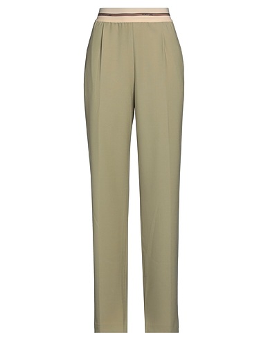 HELMUT LANG Casual trouser Sage green 67% Polyester, 30% Linen, 3% Polyurethane
