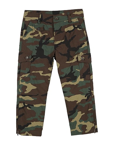 DOLCE&GABBANA Casual trouser Military green 100% Cotton, Polyester, Zamak