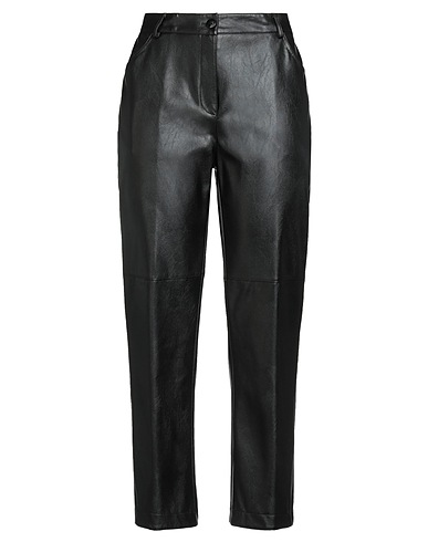 PUROTATTO Casual trouser Black 55% Viscose, 45% Polyurethane