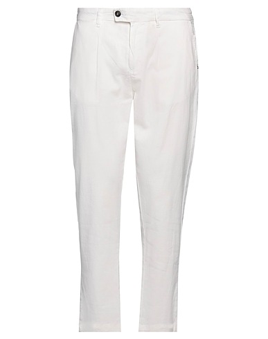 IMPURE Casual pants White 55% Linen, 45% Cotton