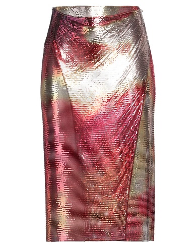 RABANNE Midi skirt ROSSO 100% Aluminium