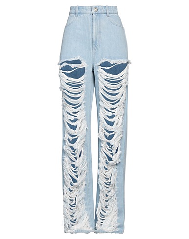 DION LEE Denim pants Blue 100% Cotton