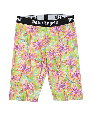 PALM ANGELS Shorts & Bermuda Light green 76% Polyester, 24% Elastane, Polyamide
