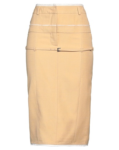 JACQUEMUS Midi skirt Sand 100% Viscose, Cotton, Elastane