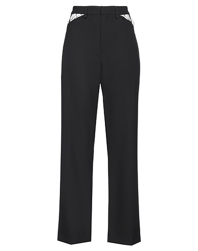 DION LEE Casual pants Black 100% Wool