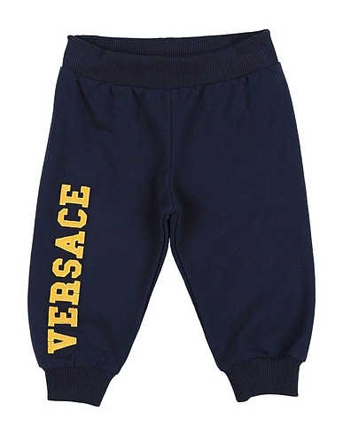 VERSACE YOUNG Casual trouser Navy blue 94% Cotton, 6% Elastane