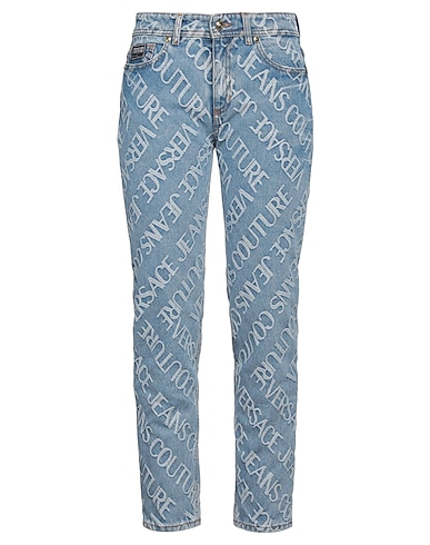 VERSACE JEANS COUTURE Denim trousers Blue 91% Cotton, 8% Polyester, 1% Elastane