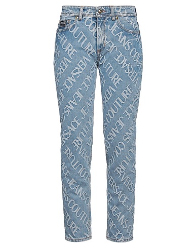 VERSACE JEANS COUTURE Denim trousers 91% Cotton, 8% Polyester, 1% Elastane