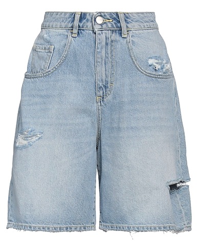 ICON DENIM Denim shorts Blue 100% Cotton