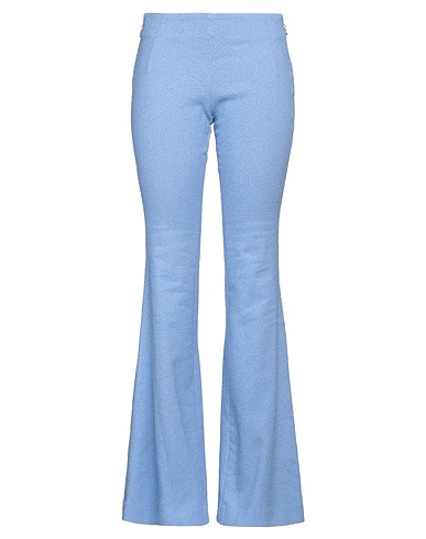 PATOU Casual trouser Azure 34% Cotton, 23% Synthetic fibers, 21% Viscose, 20% Linen, 2% Elastane