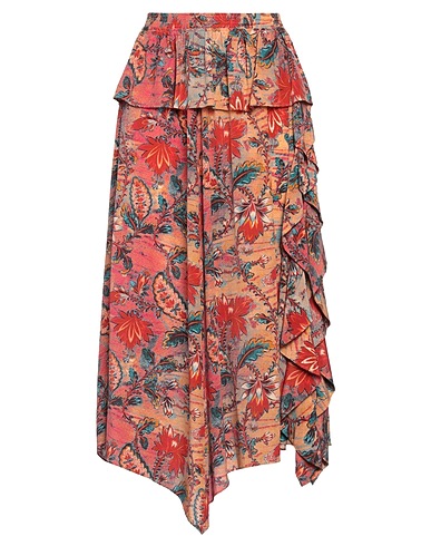 ULLA JOHNSON Midi skirt Rust 100% Silk