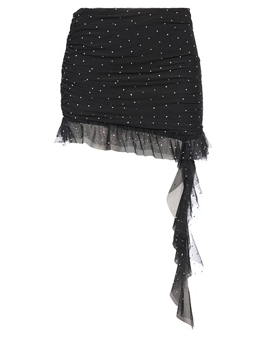 ROTATE BIRGER CHRISTENSEN Mini skirt Black 95% Recycled polyester, 5% Elastane, Polyester