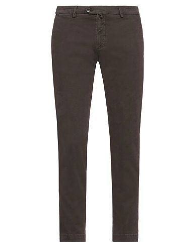 BRIGLIA 1949 Casual trouser Dark brown 97% Cotton, 3% Elastane