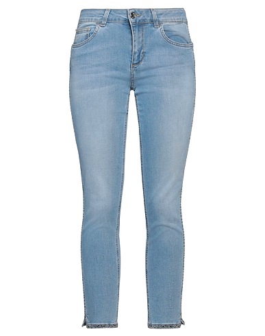 LIU •JO Denim trousers Blue 98% Cotton, 2% Elastane