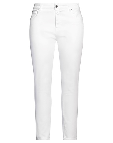 PINKO Denim pants DENIM White 43% Cotton, 30% Viscose, 20% Lyocell, 5% Elastomultiester, 2% Elastane