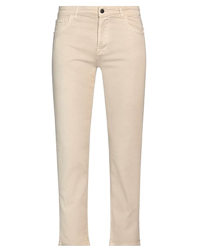 REIGN Denim pants Beige 97% Cotton, 3% Elastane