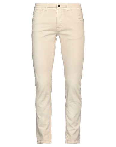 REIGN Denim trousers Ivory 98% Cotton, 2% Elastane