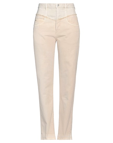 ISABEL MARANT Denim trousers Beige 100% Cotton